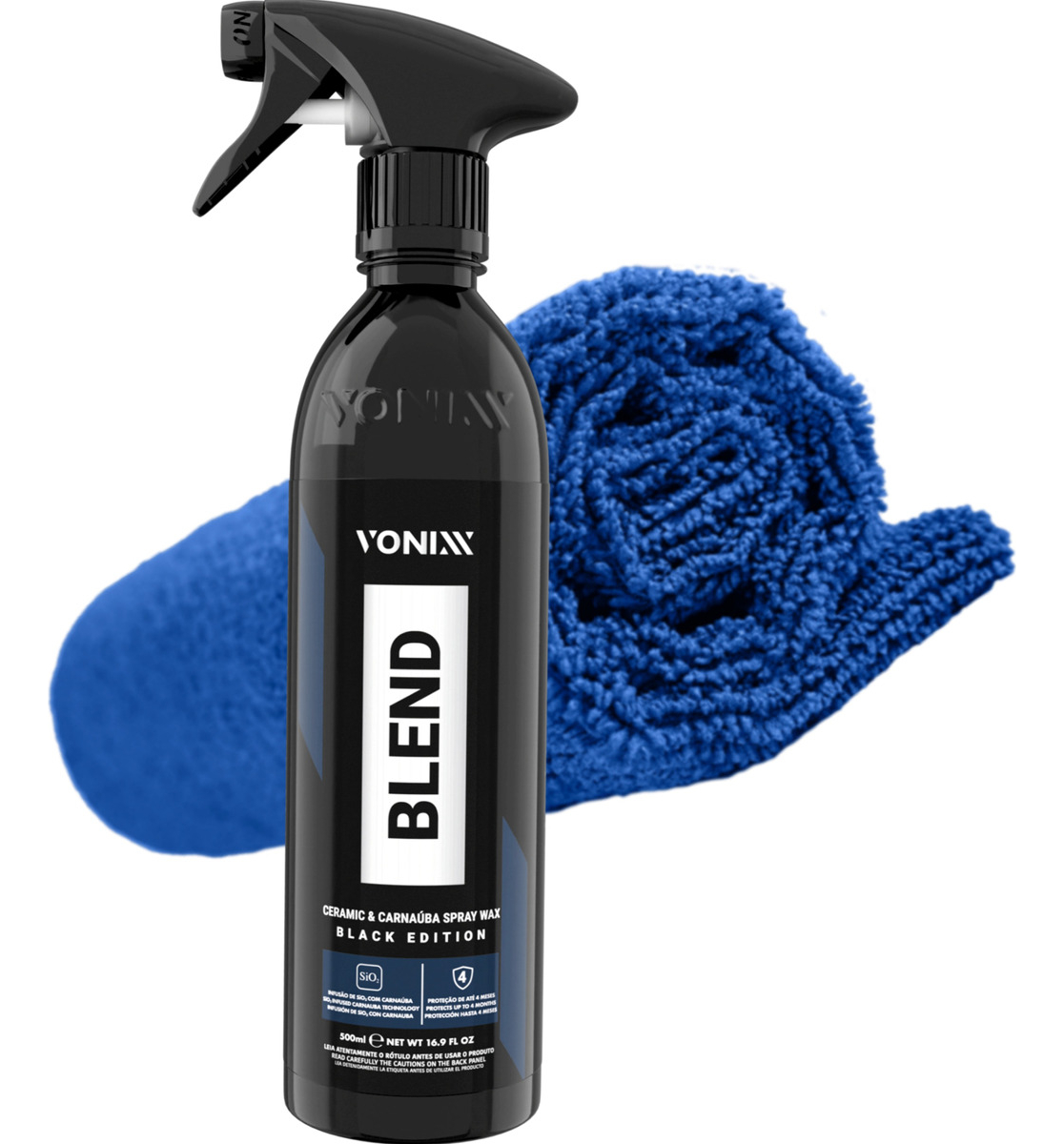 Cera Automotiva Liquida Blend Black Spray Vonixx Carnaúba